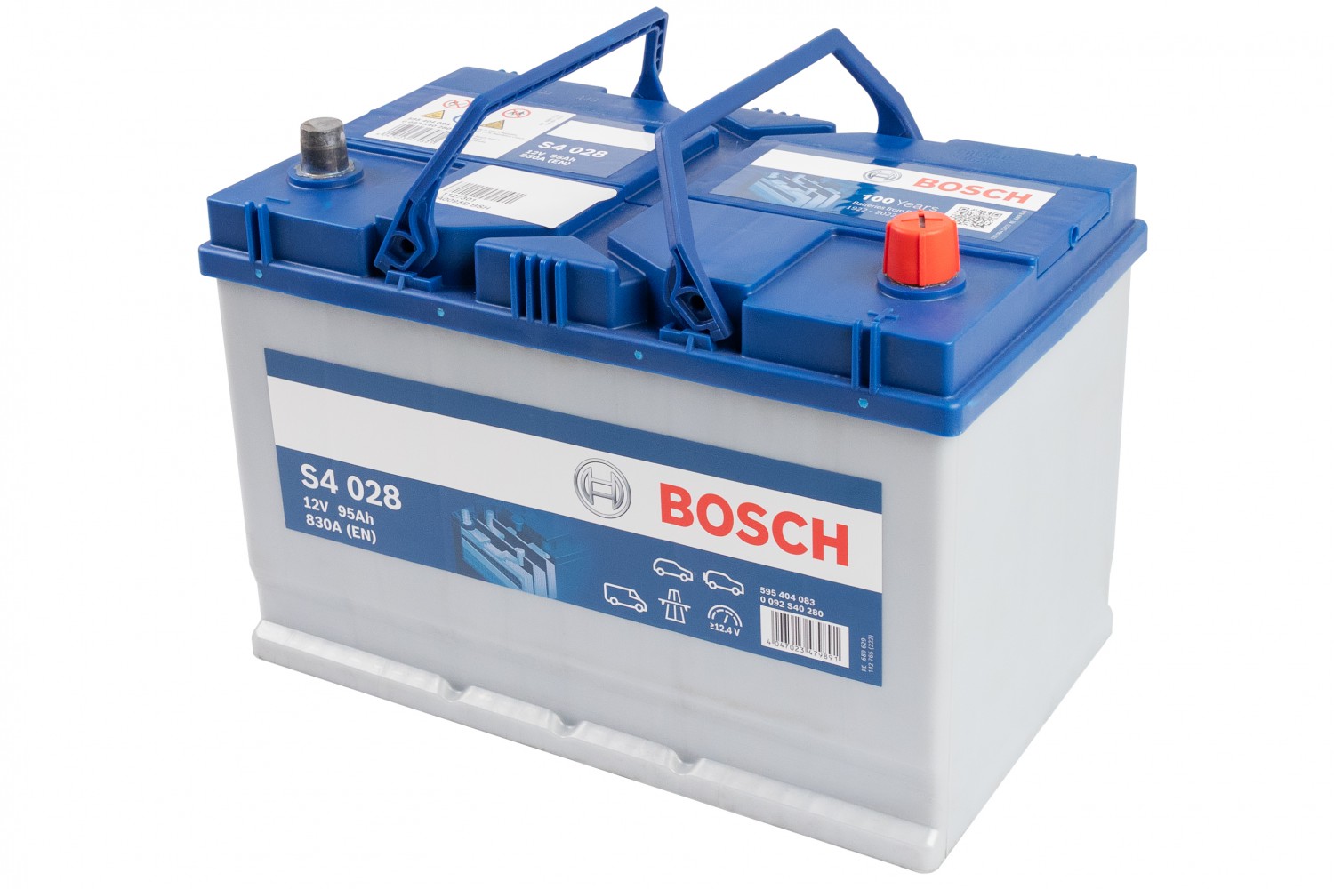 АКУМУЛЯТОР BOSCH 12В/95АГ/830А/20,23КГ